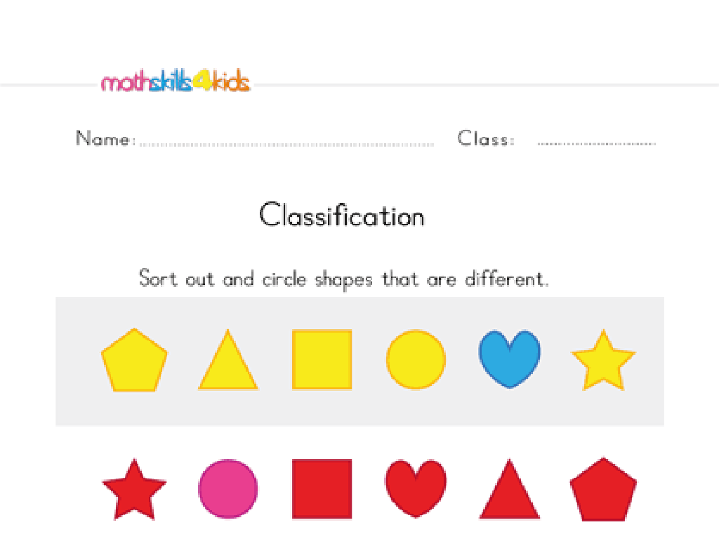 shape classification activity