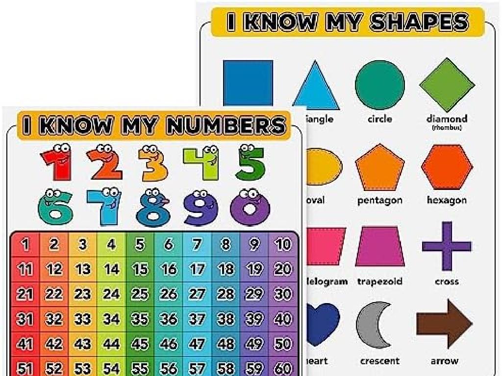 numbers shapes poster