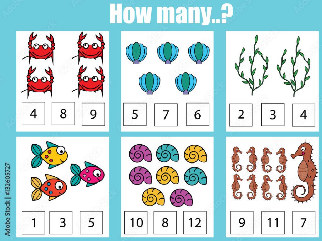 sea creature counting game