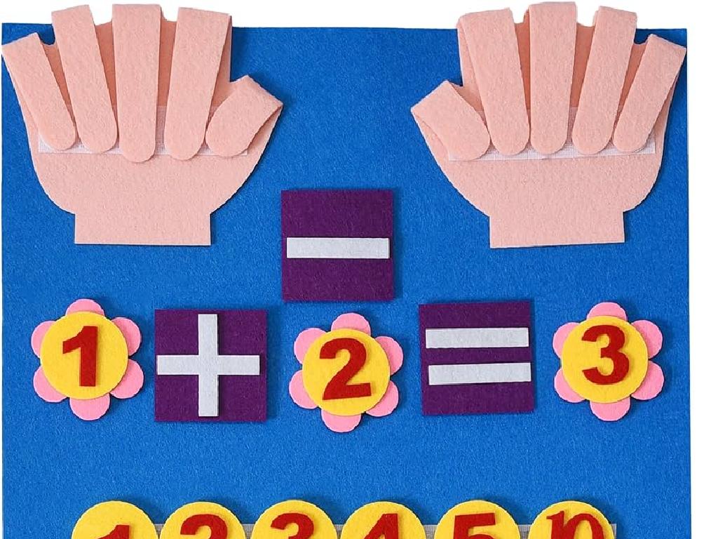 felt hands math symbols