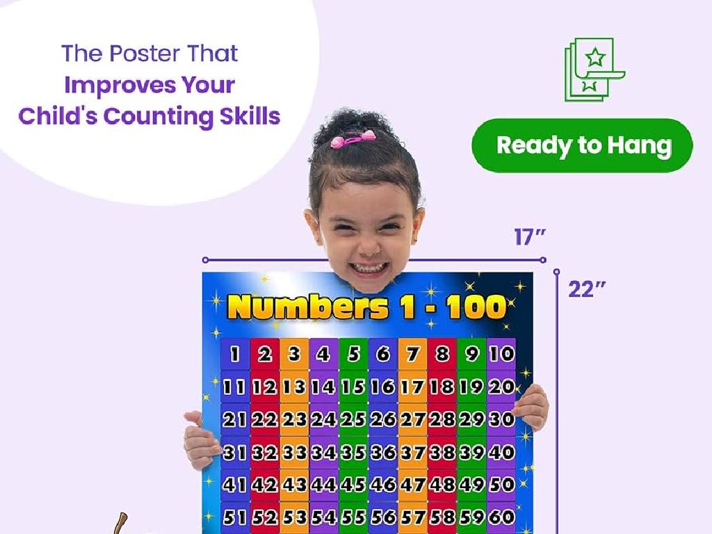 child with numbers poster