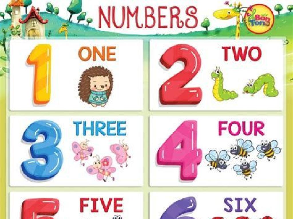 colorful numbers animals