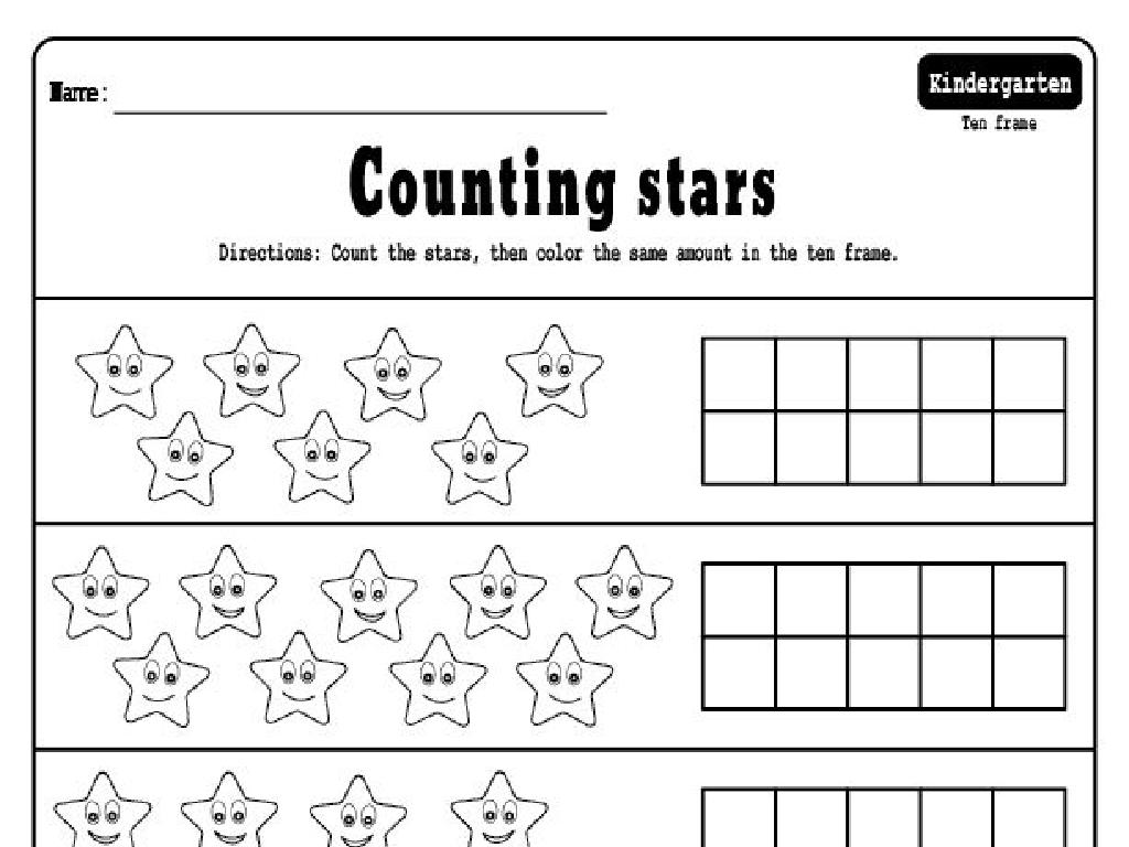 kindergarten star counting