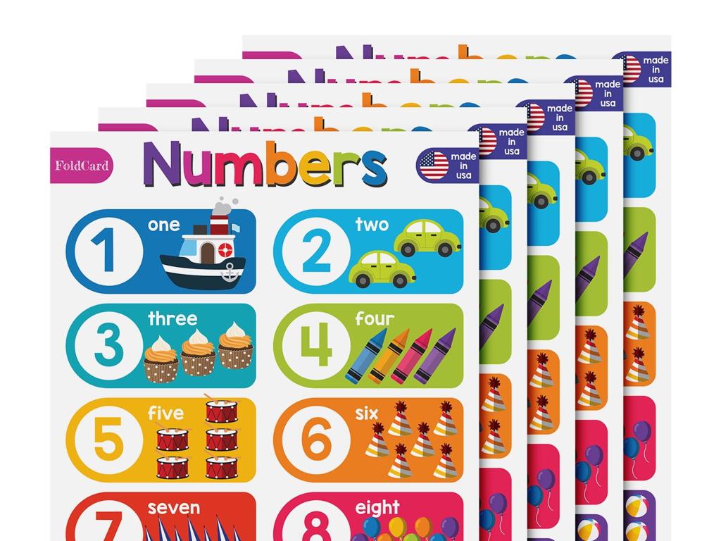 children number flashcards