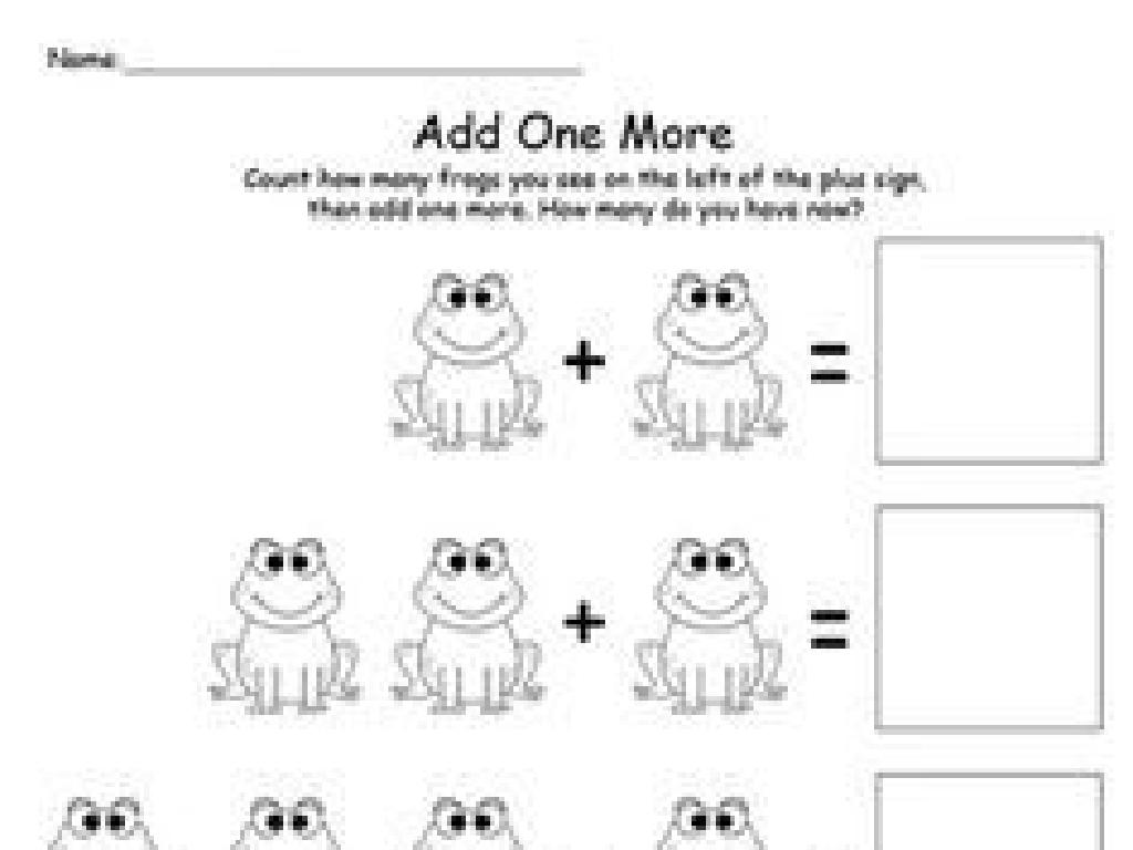 frog addition worksheet