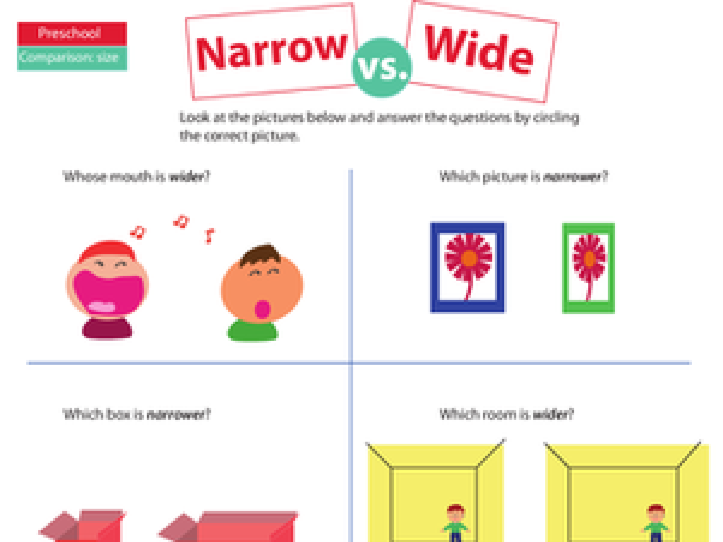 narrow wide comparison activity