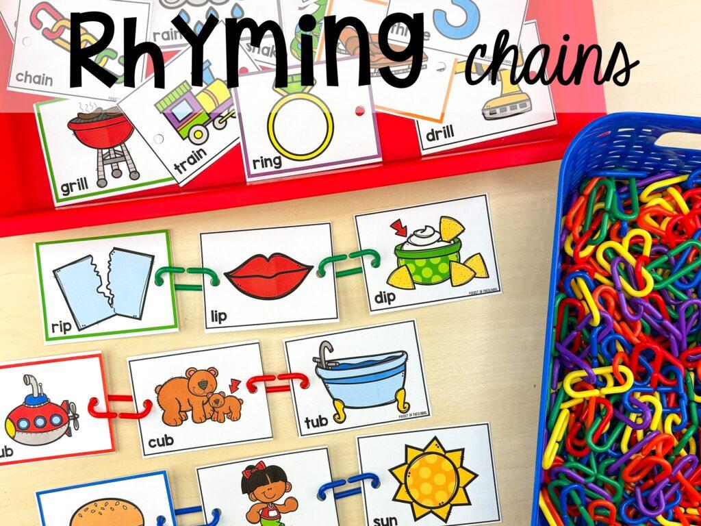 rhyming chains activity