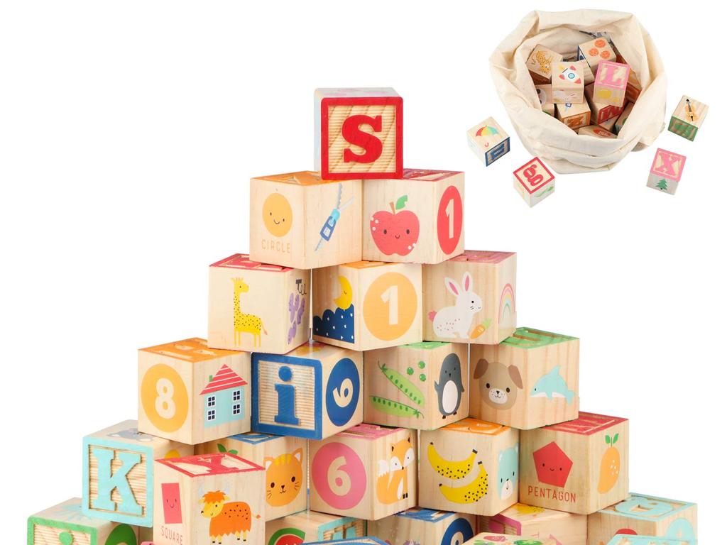 wooden alphabet blocks