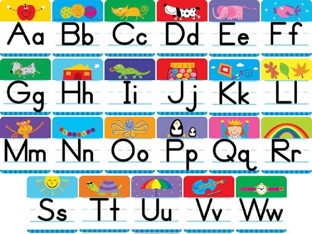 colorful alphabet chart