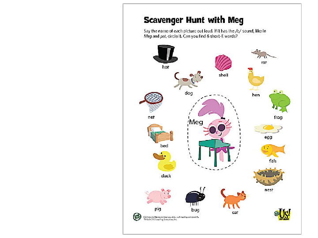 illustrated animal scavenger hunt