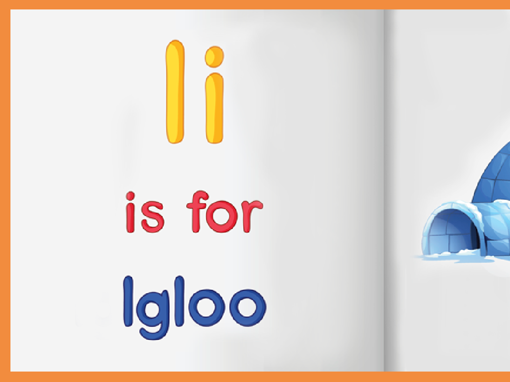 igloo alphabet page