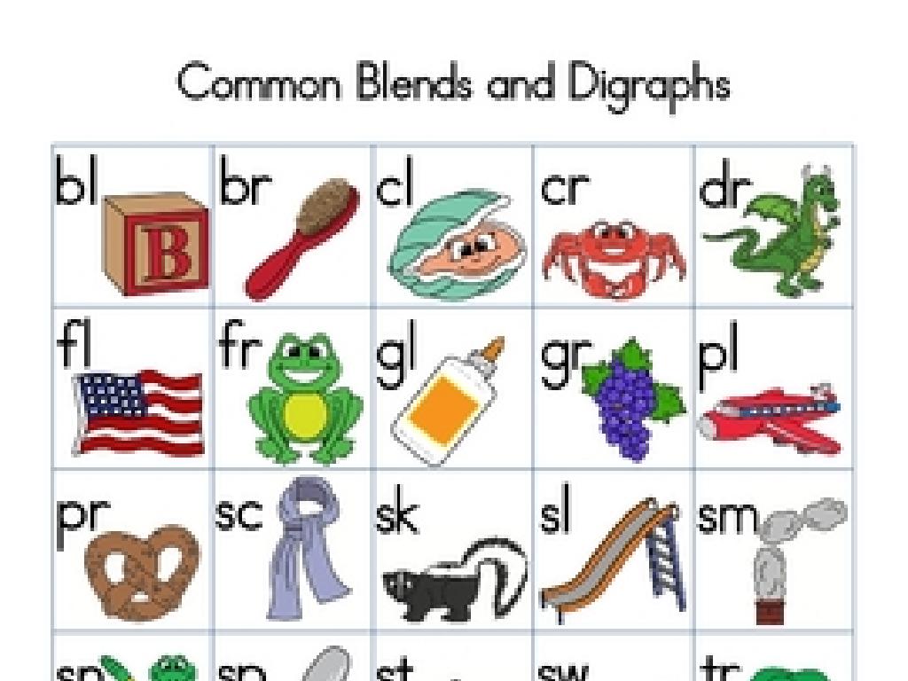 common blends digraphs chart