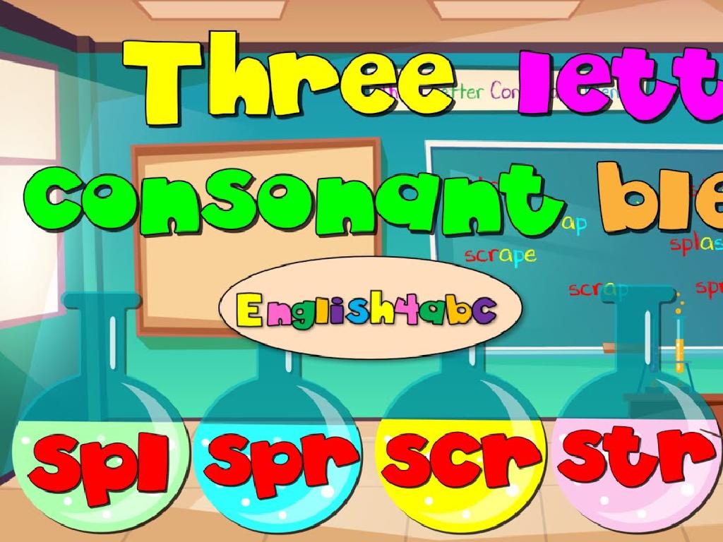 consonant blends poster