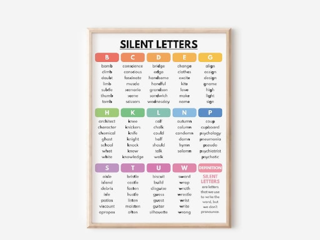 silent letters poster