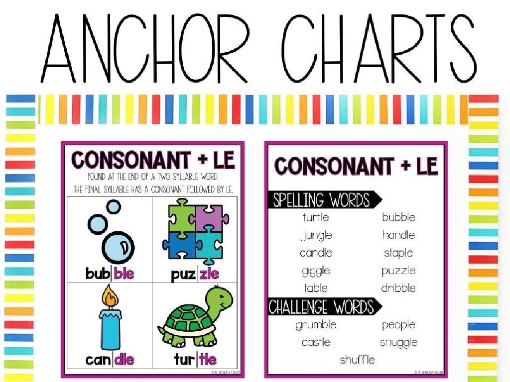 consonant le words chart