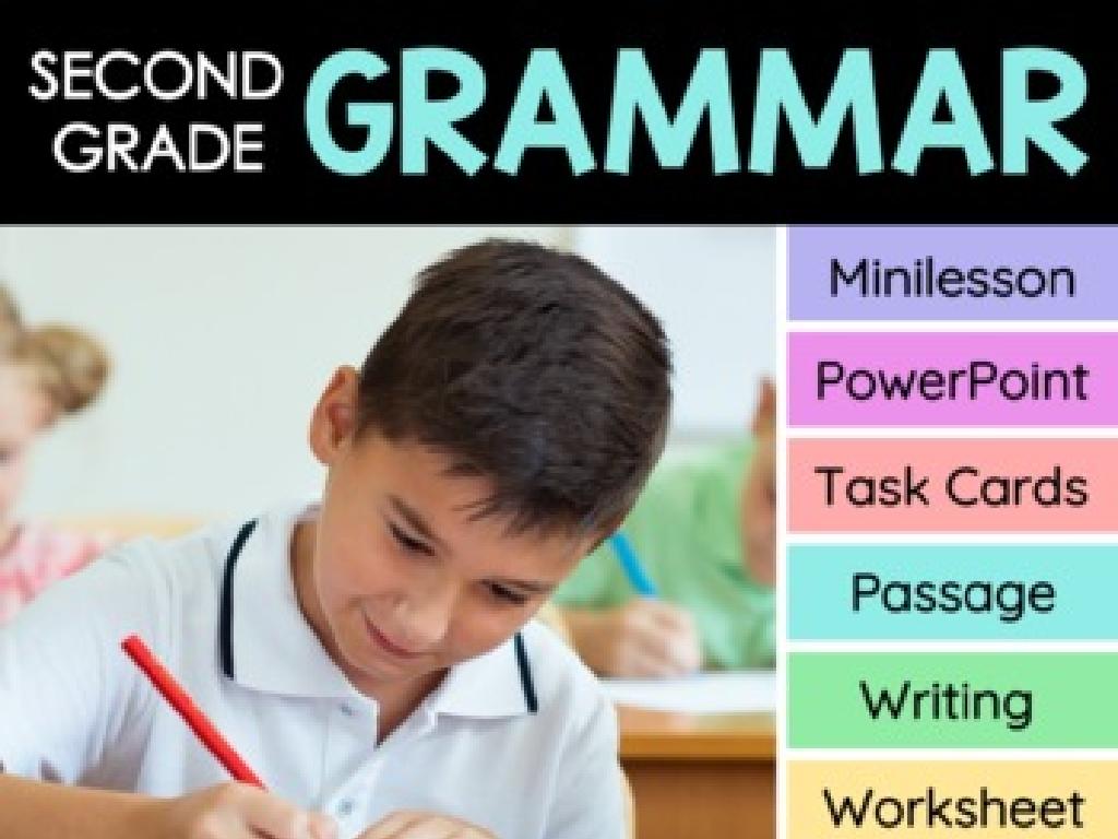 boy writing grammar