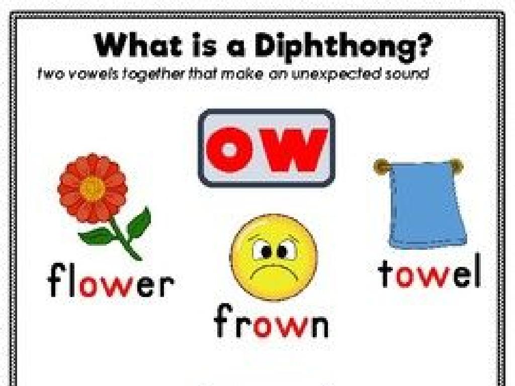 diphthongs flower frown towel