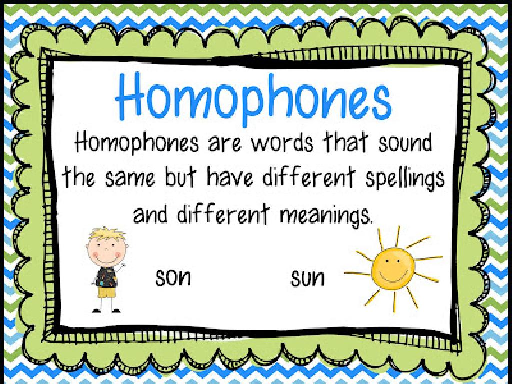 son sun homophones