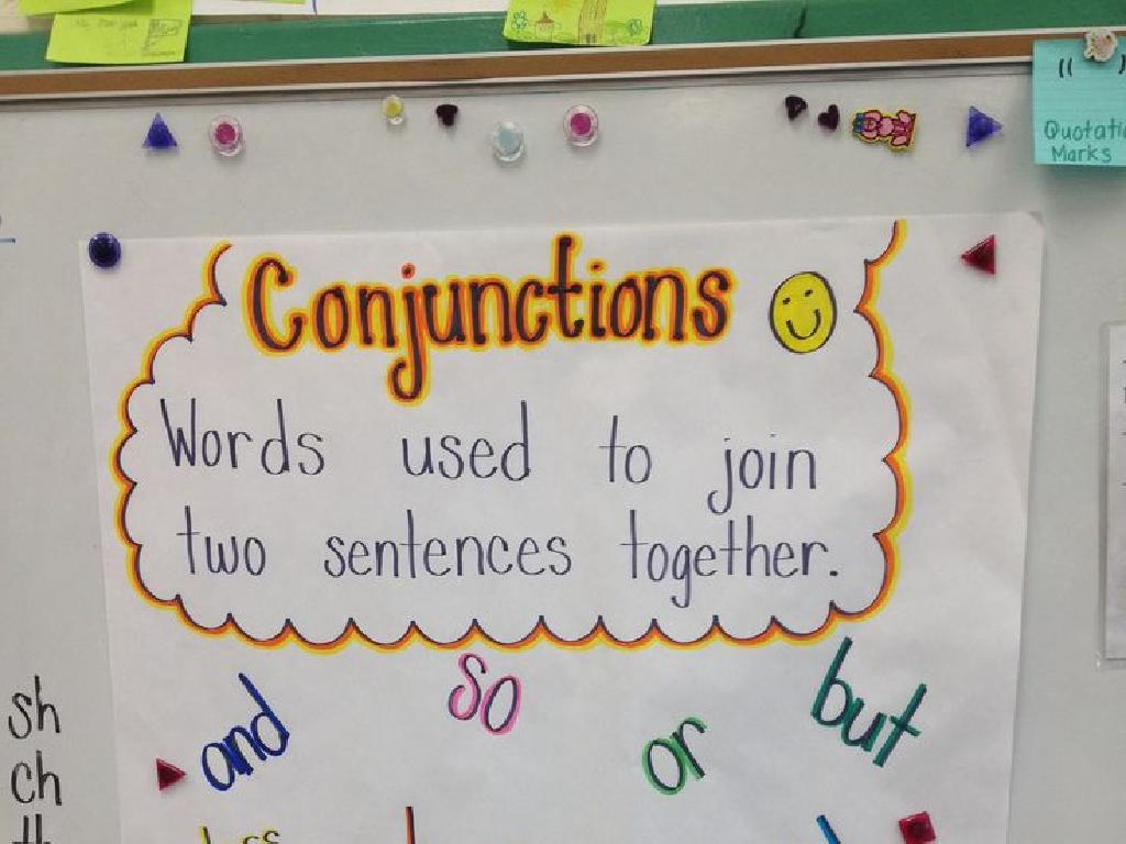 conjunctions classroom poster