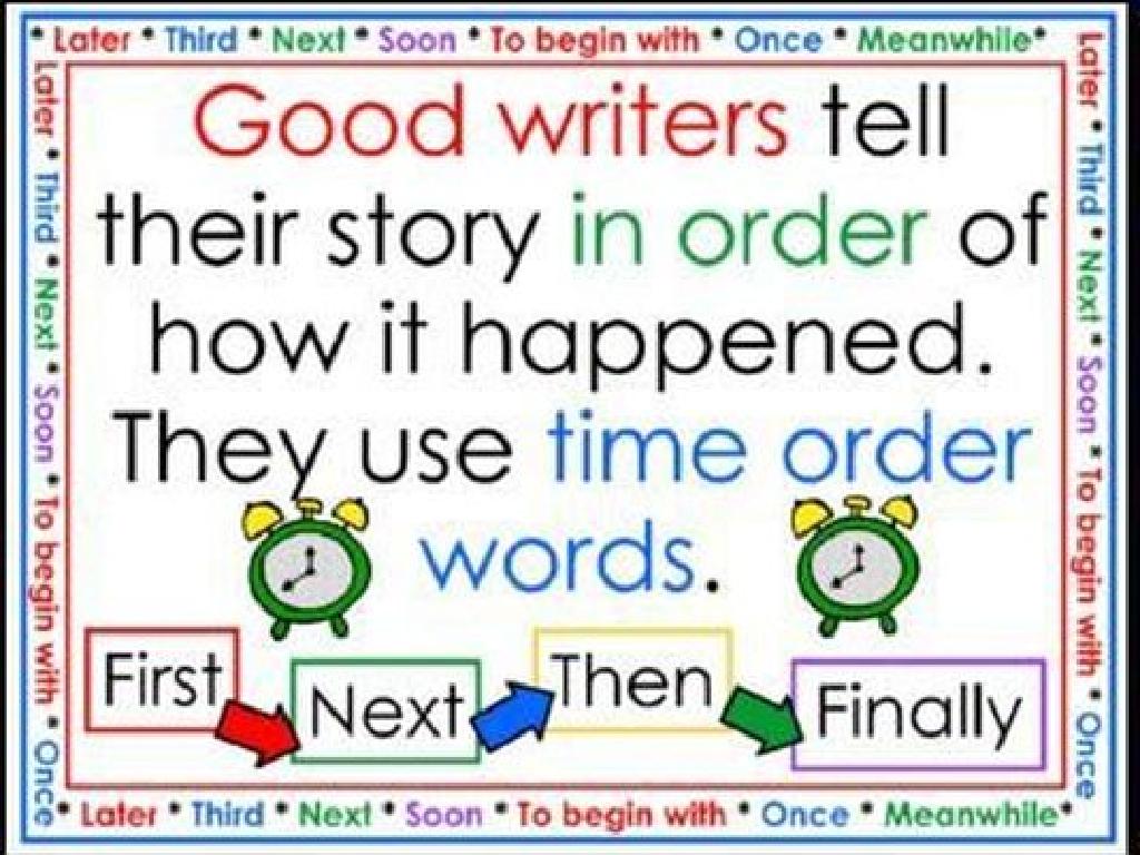 time order words