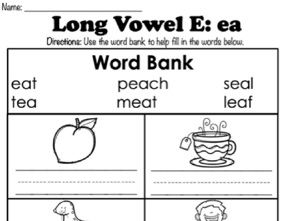 long vowel e words