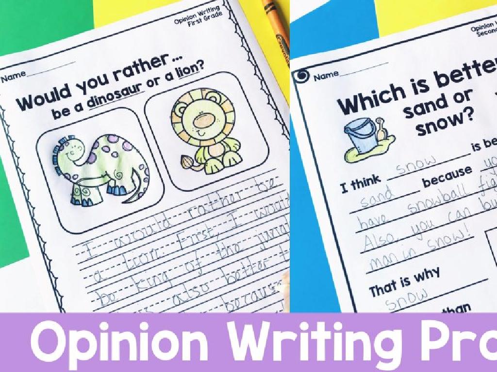 opinion writing worksheets