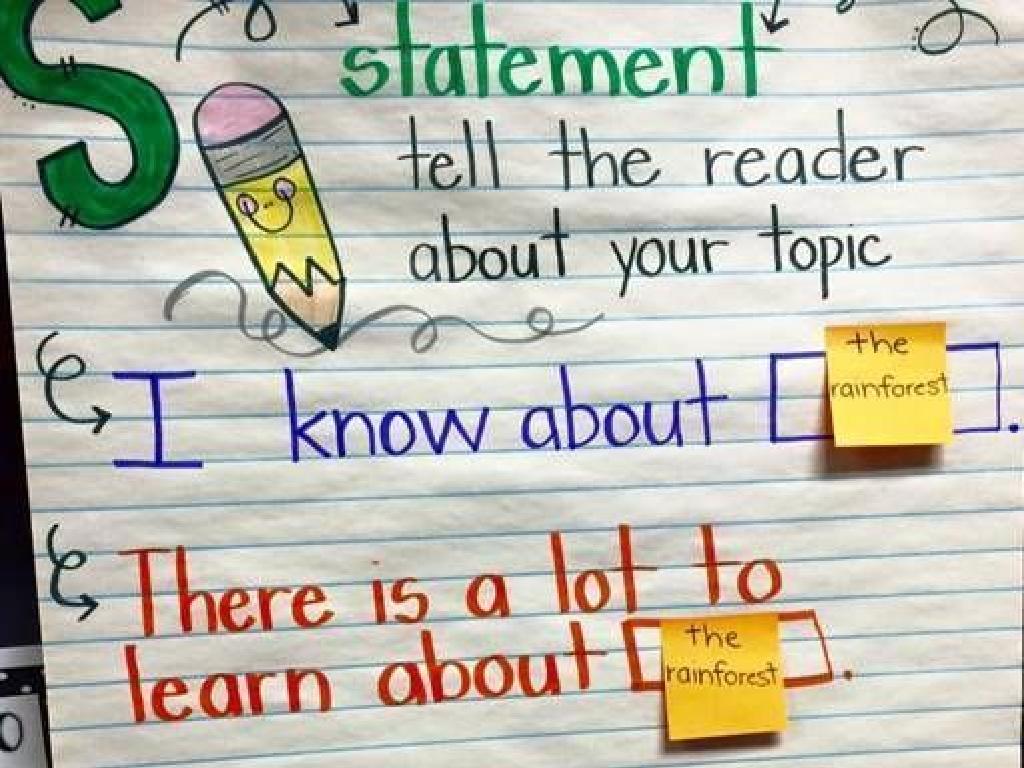 writing statements poster