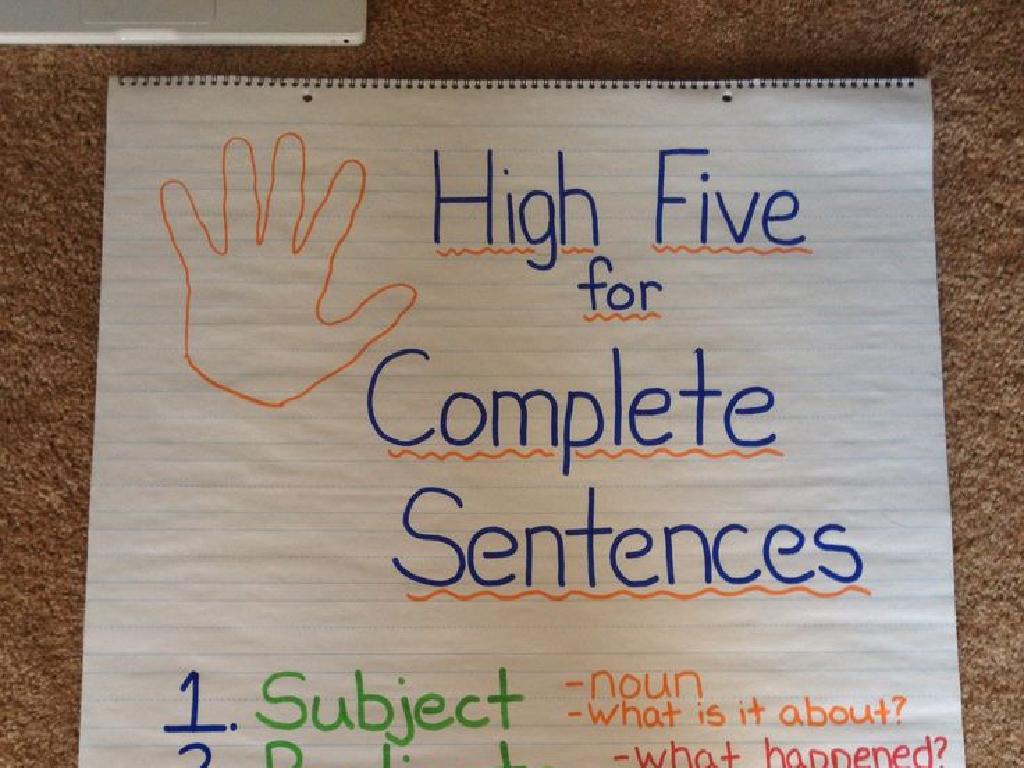 complete sentence poster