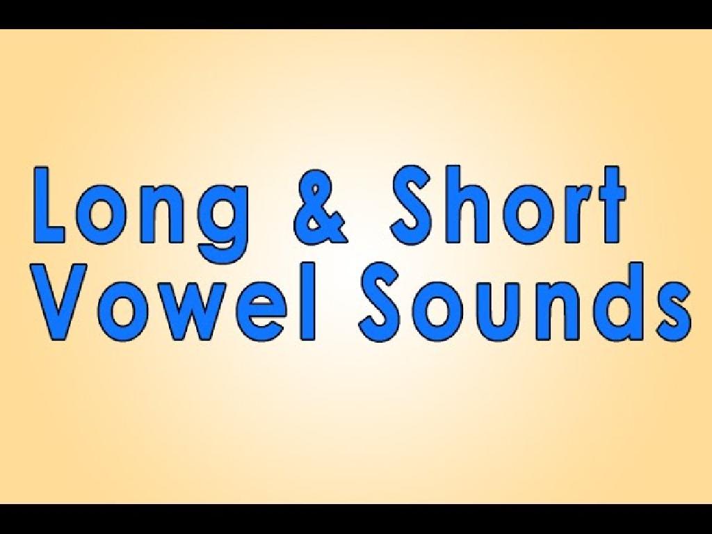 vowel sounds chart