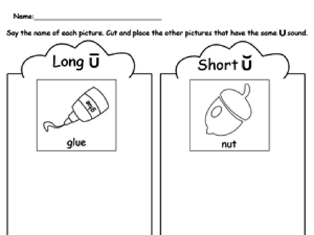 u vowel sound activities