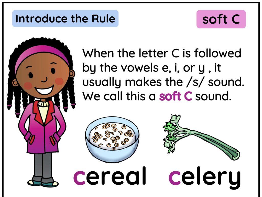 soft c sound cereal celery