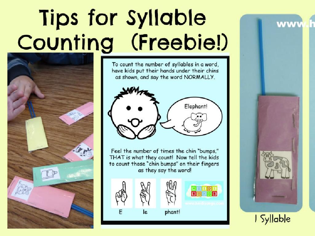 syllable counting chin bumps