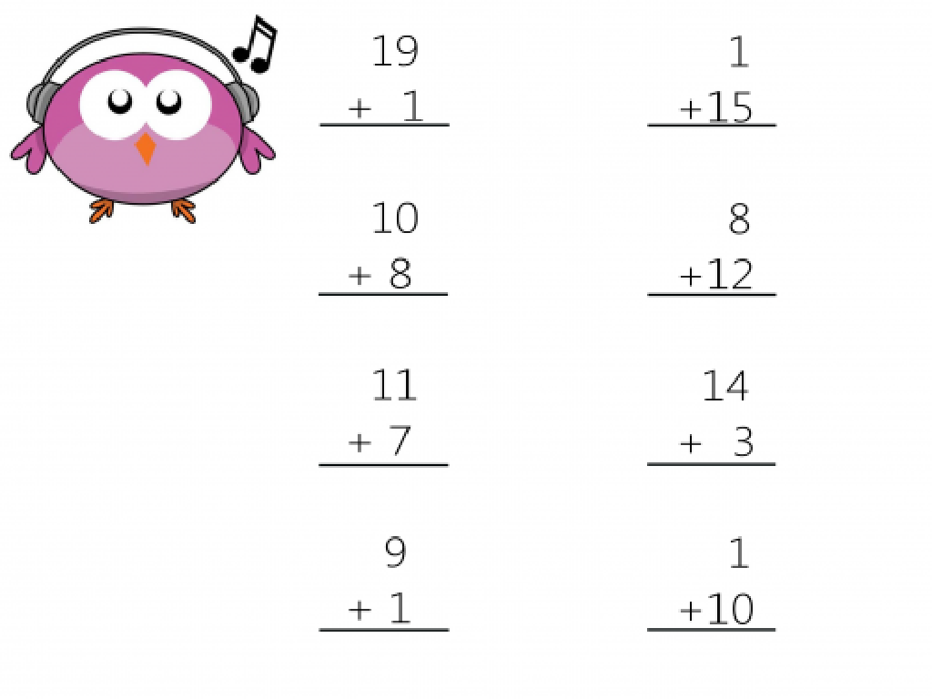 math owl cartoon