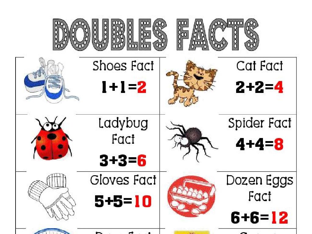 doubles facts illustrations