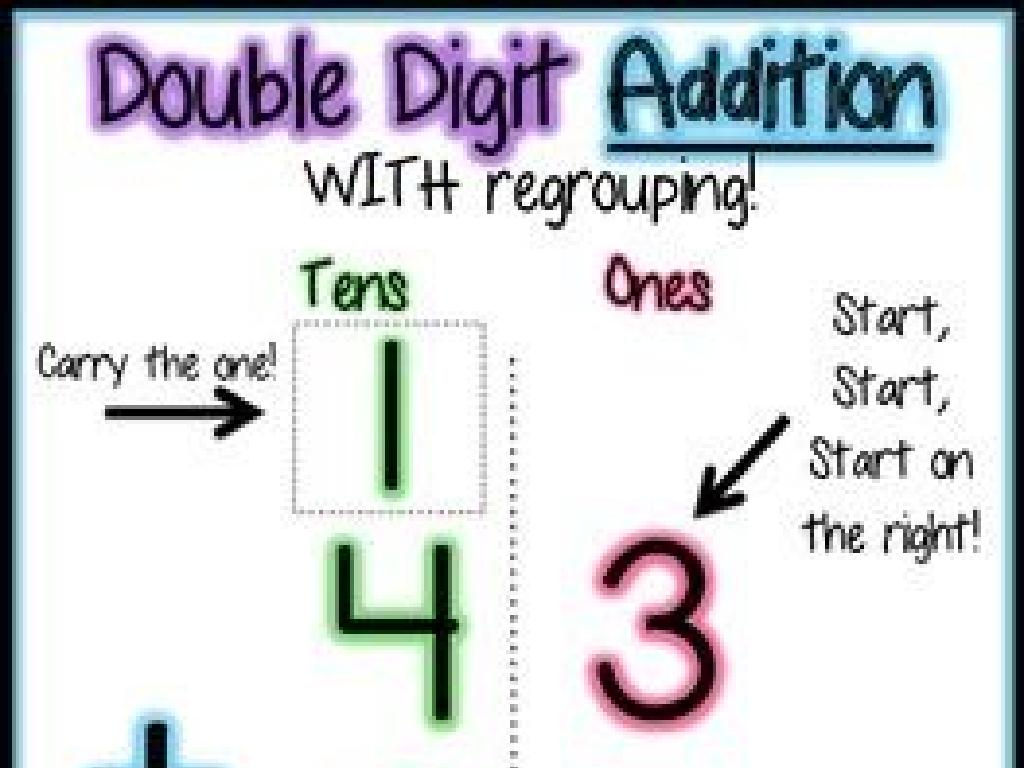 addition regrouping instructions