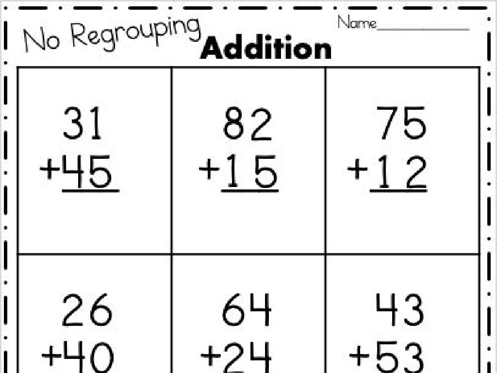 addition worksheet problems