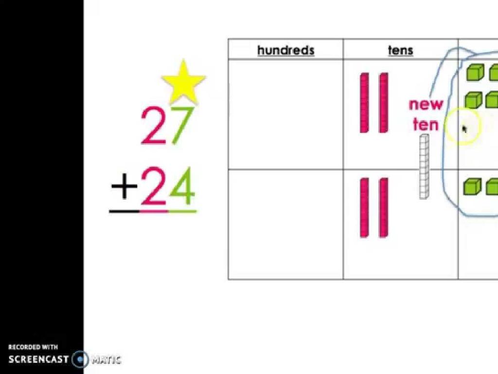 tens units addition