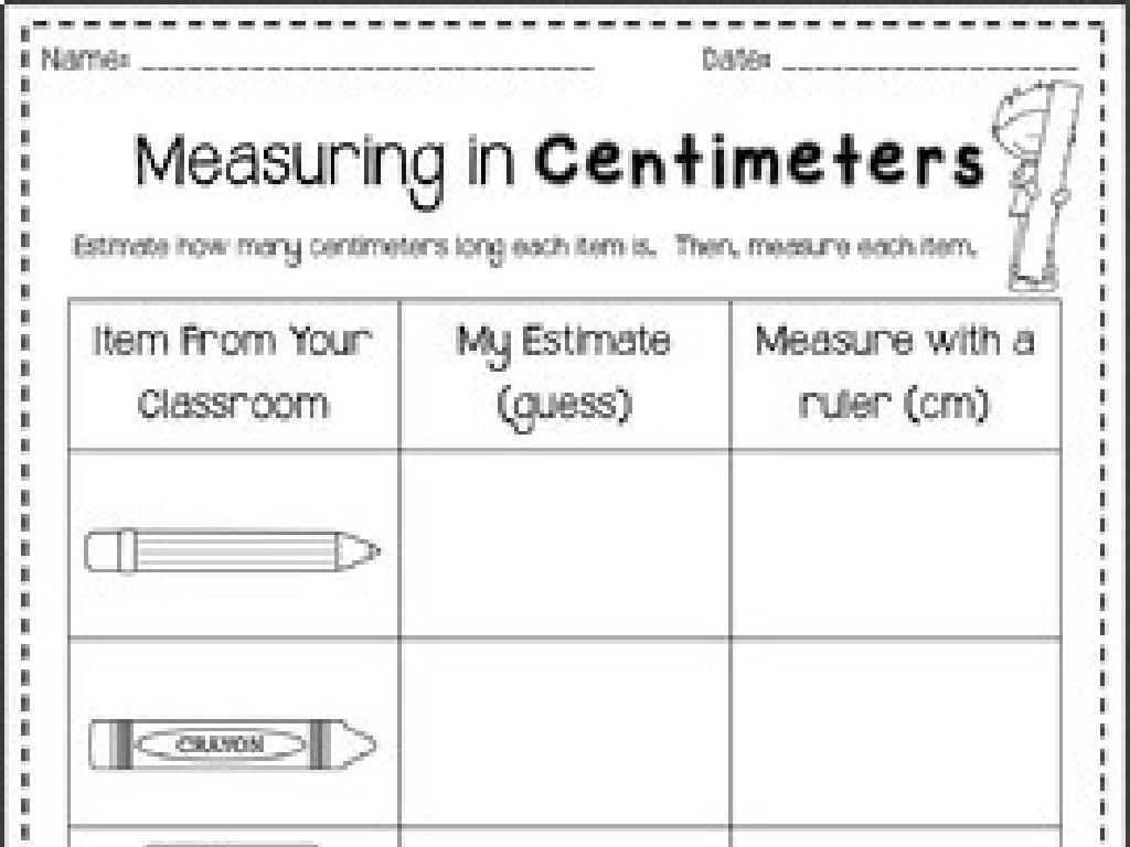 classroom measurement worksheet