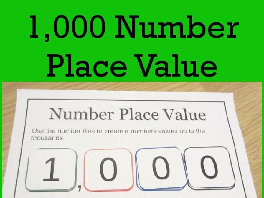 place value worksheet