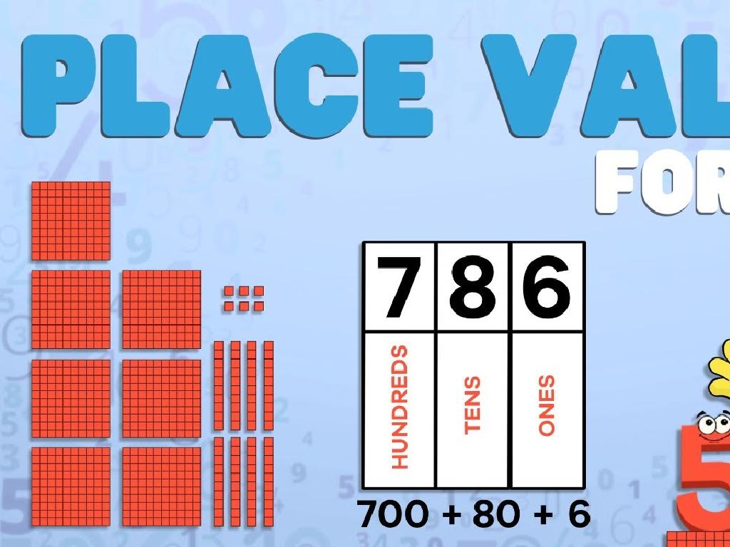 place value blocks chart