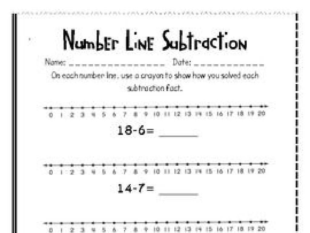 subtraction number line