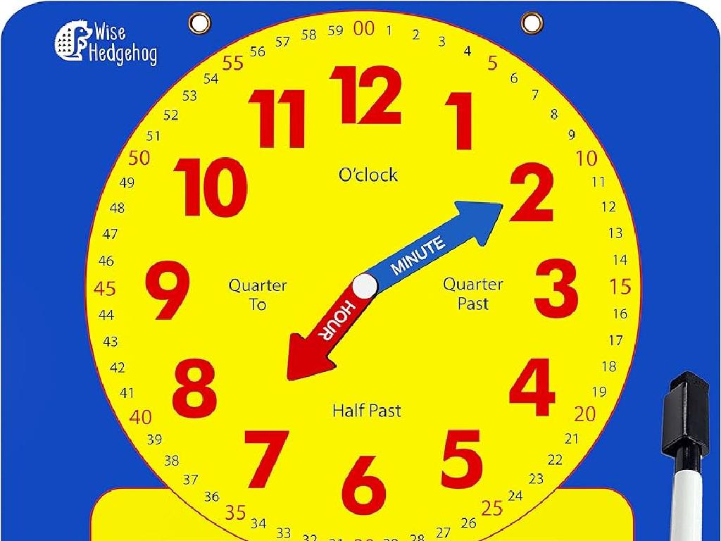 colorful learning clock