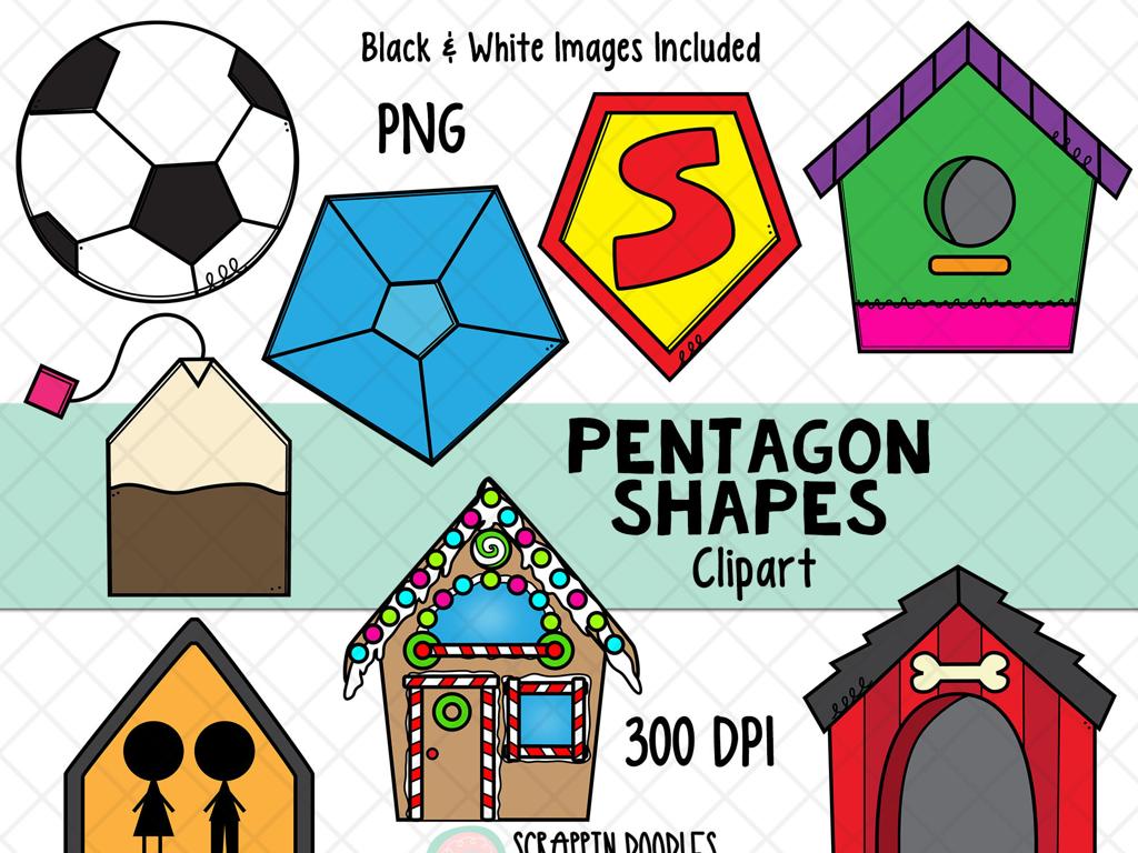 colorful pentagon designs