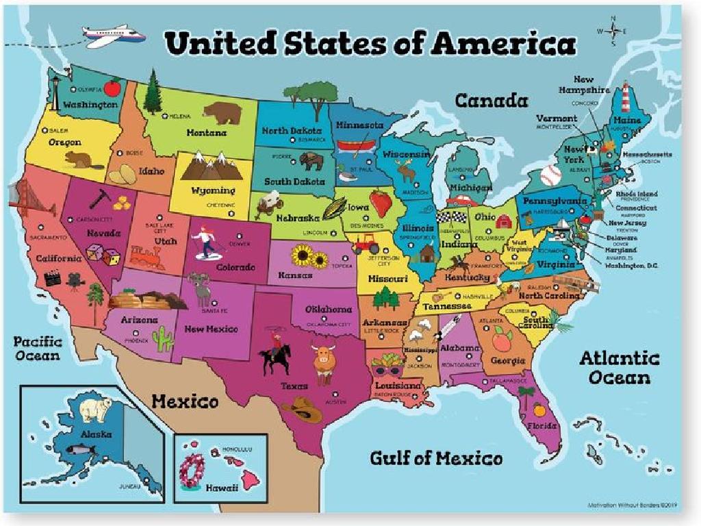 united states illustrated map