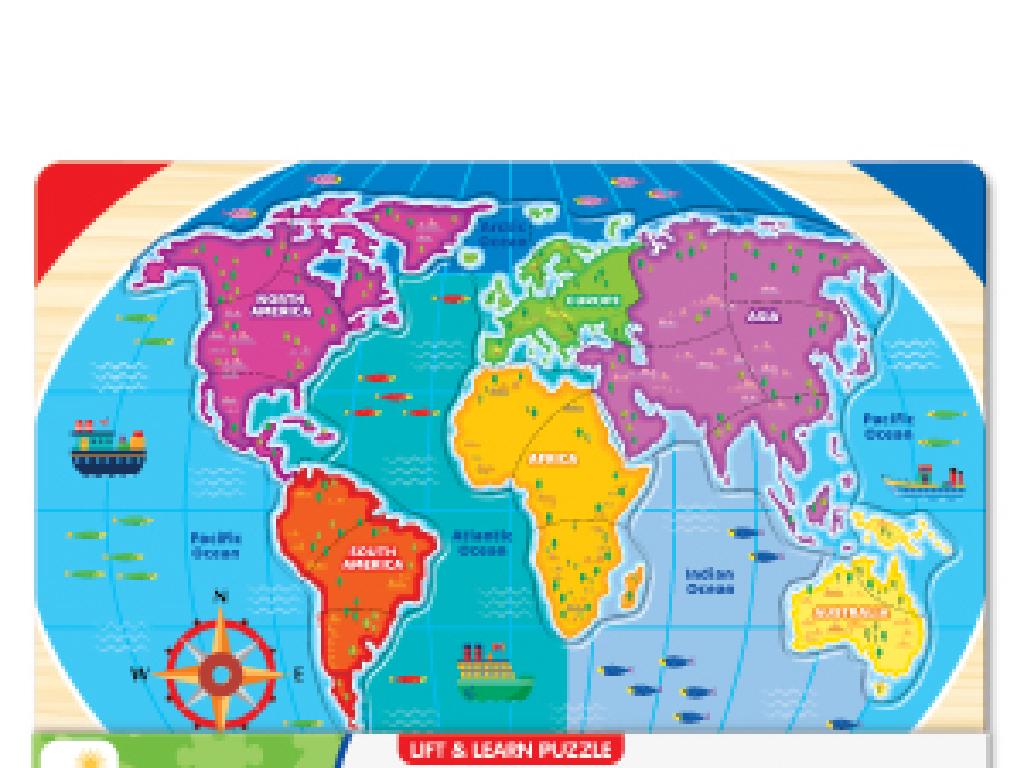 children world map puzzle