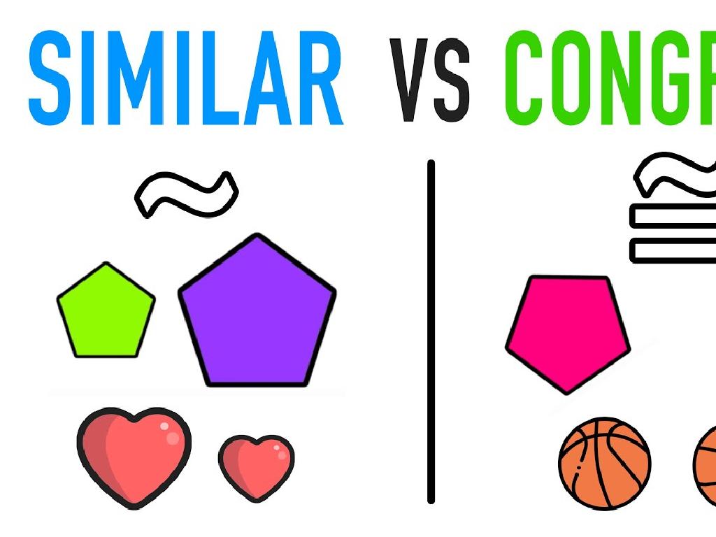 similar congruent shapes comparison