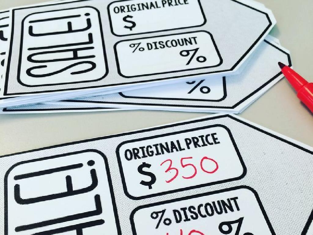 sale price tags