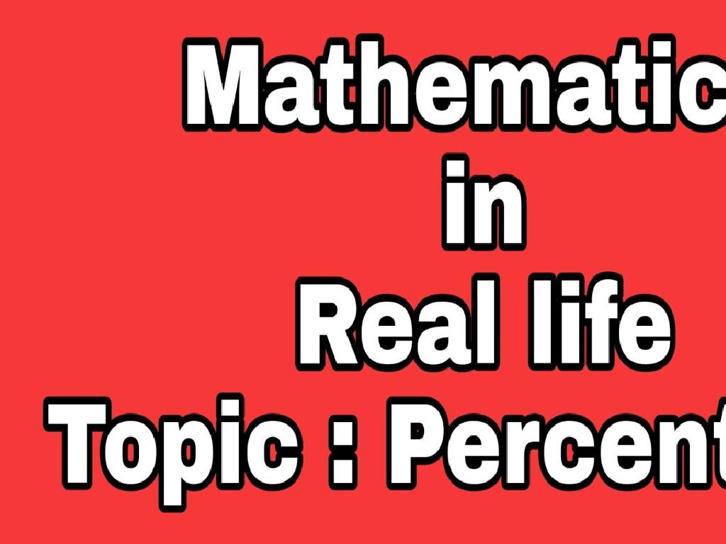 real life math percent