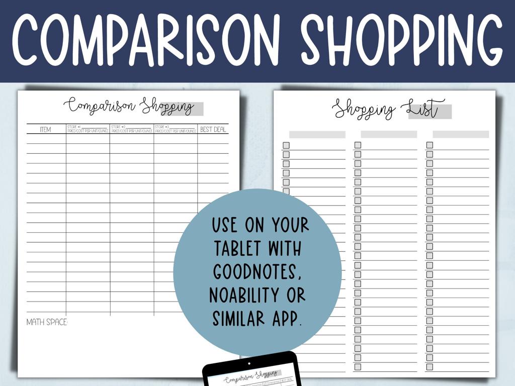 shopping list templates