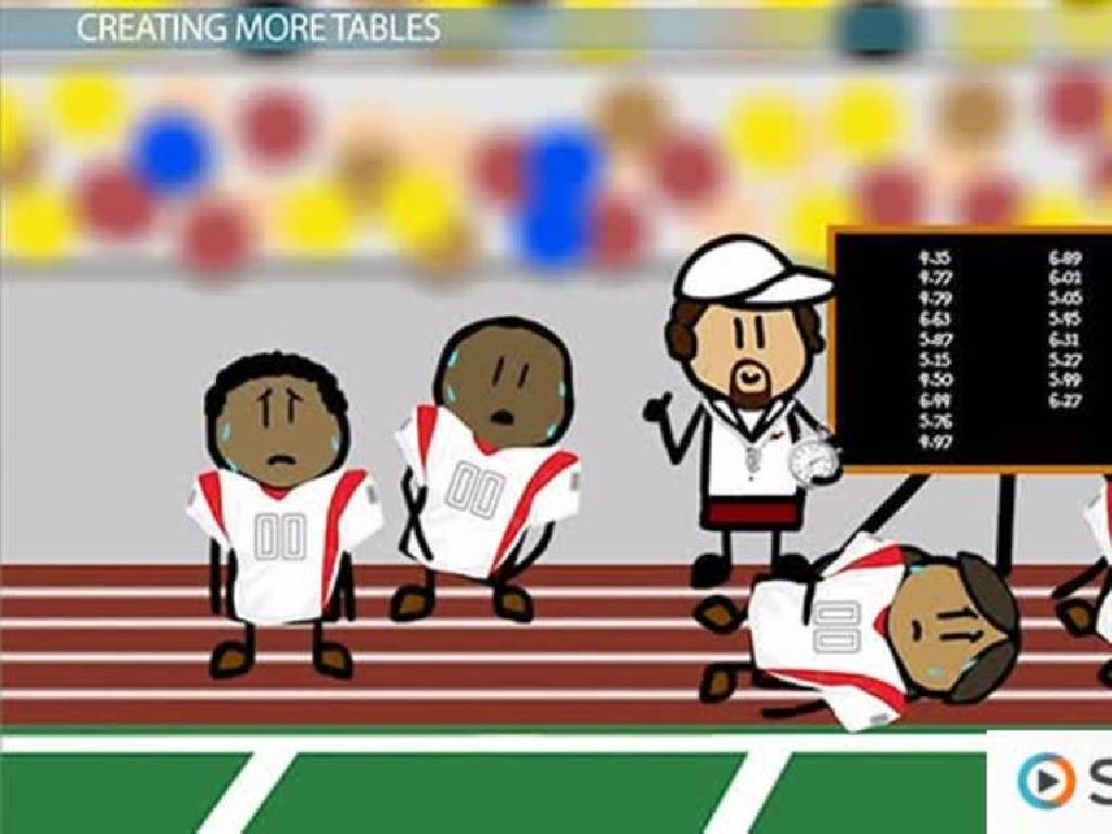 exhausted cartoon athletes